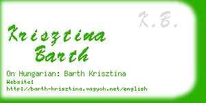krisztina barth business card
